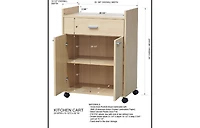 Kings Brand Furniture Northbury 2-Door Microwave Accent Cabinet