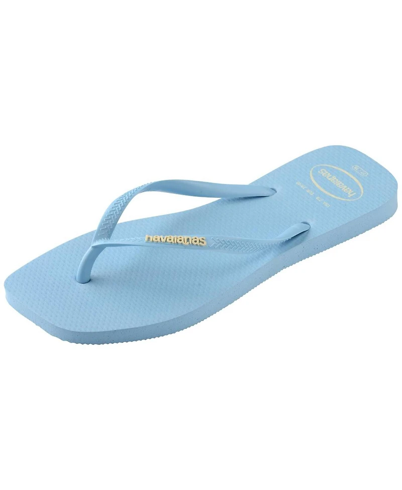 Havaianas Slim Square Logo Popup Sandal Purple Soil