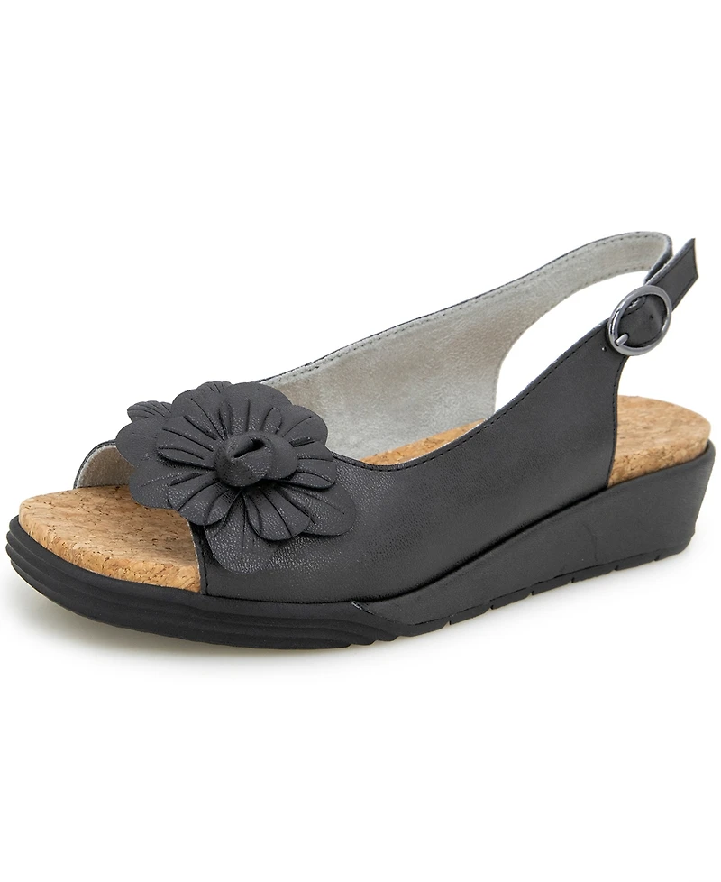 Jbu Women's Rosetta Wedge Sandal