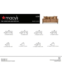 Iliza 38" Fabric Cuddle Ottoman, Created for Macy's
