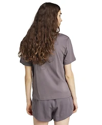 adidas Women's Short-Sleeve Cotton Crewneck Logo T-Shirt
