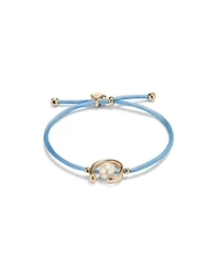 UNOde50 Blue Thread Cultivated Pearl Leather Bracelet