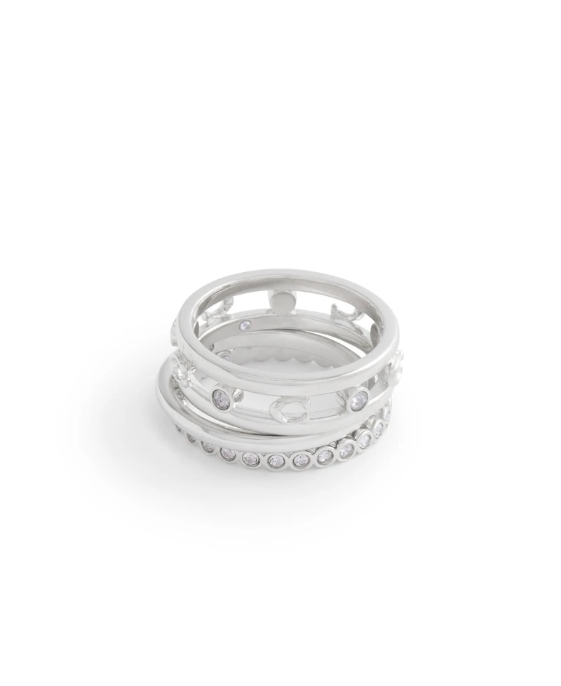 Coach Faux Stone Signature C Open Ring