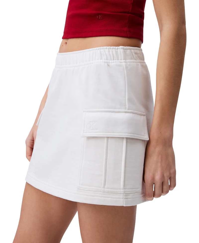 Calvin Klein Jeans Women's Logo French Terry Cargo Skirt