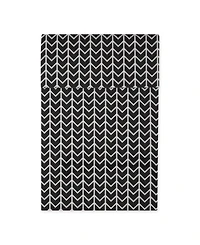 Design Imports Herringbone Print Fridge Liner 6 Pack Set, 24" x 12"