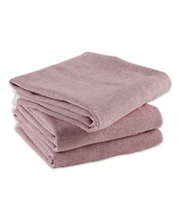 Design Imports French Terry Chambray Solid Cotton Dishtowel 3 Pack Set, 18" x 28"