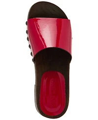 Steve Madden Women's Cento Wooden Flatform Slide Sandals