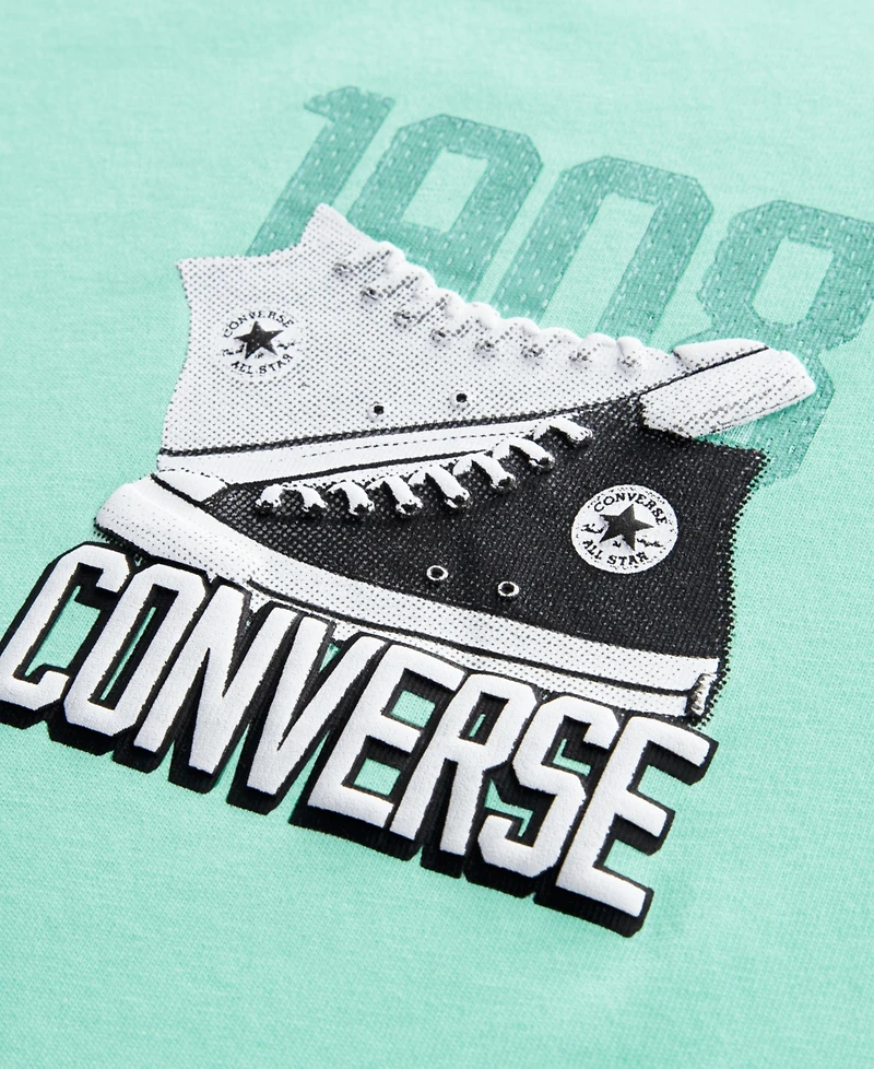 Converse Big Boys Retro Front Back Sneaker T-shirt