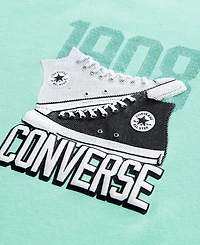 Converse Big Boys Retro Front Back Sneaker T-shirt