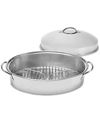 The Cellar Stainless Steel 8-Qt Covered Oval Roaster with Rack, Exclusively at Macy's