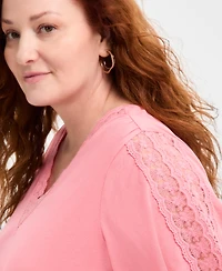 Style & Co Plus V-Neck Top, Exclusively at Macy's