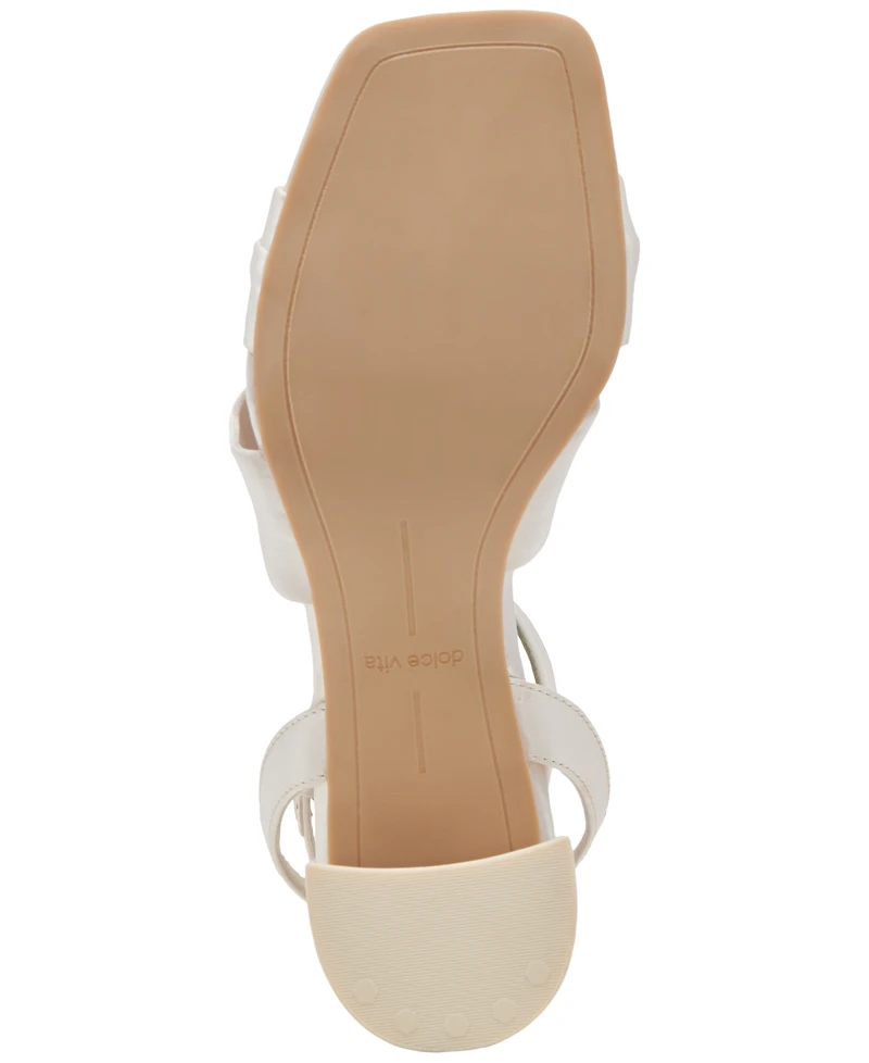 Dolce Vita Women's Brenna Satin Twist Two-Piece Block-Heel Sandals