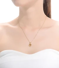 Genevive 14k Gold Plated over sterling silver Yelow Pendant