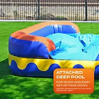 JumpOrange Commercial Grade Inflatable 14' Dolphin Splash Xtreme Party Water Slide, 100% Pvc Vinyl With Air Blower