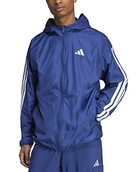 adidas Men's Essential Three-Stripes Woven Windbreaker