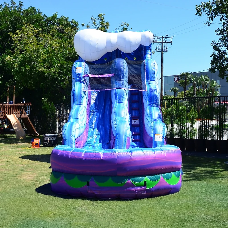 JumpOrange 15 Mermaid Water Slide Inflatable with Splash Pool, Commercial Grade, Big Kids and Adults, Tall Blow Up Waterslide, Outdoor Indoor, Wet Dry