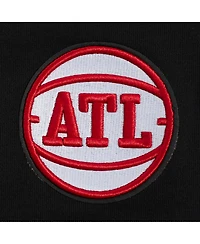 Pro Standard Women's Black Atlanta Hawks Jewels Cropped Pullover Hoodie