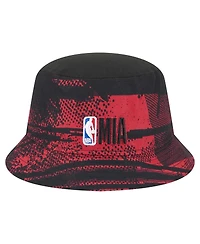 New Era Men's Black/Red Miami Heat Tip-Off Bucket Hat
