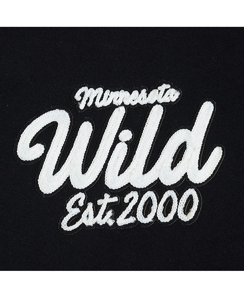 Pro Standard Men's Black Minnesota Wild Paint the City Pullover Hoodie
