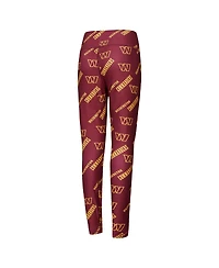 Concepts Sport Women's Burgundy Washington Commanders Breakthrough Allover Print Knit Sleep Leggings