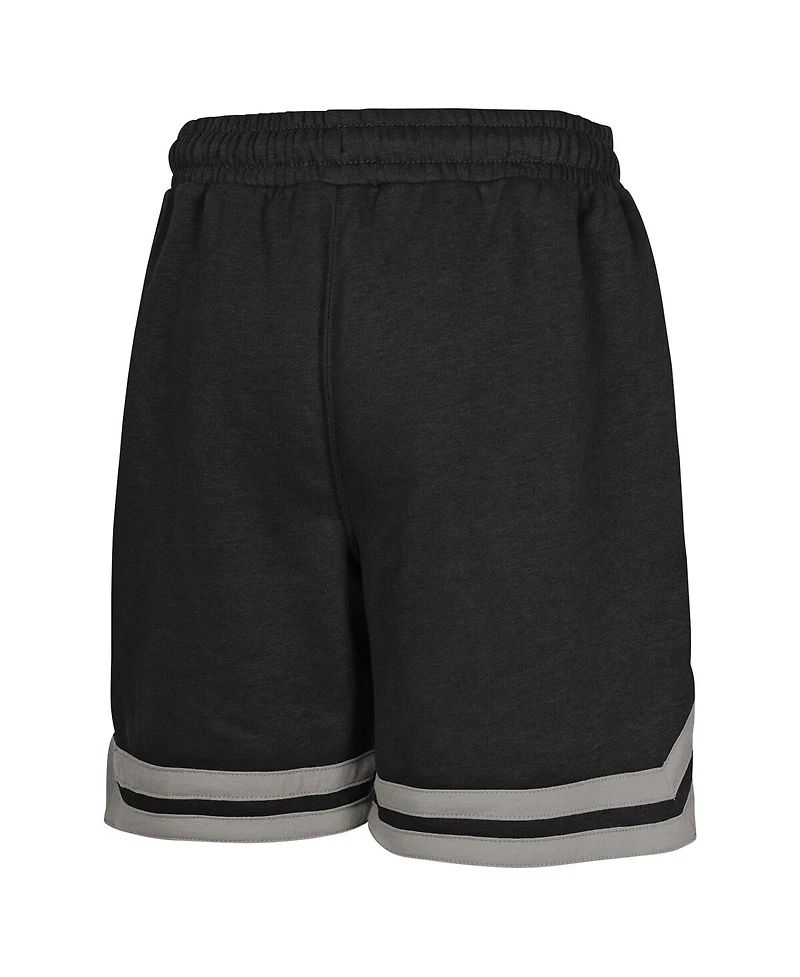 Outerstuff Big Boys and Girls Black San Antonio Spurs Teardrop Fleece Shorts