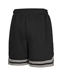 Outerstuff Big Boys and Girls Black San Antonio Spurs Teardrop Fleece Shorts