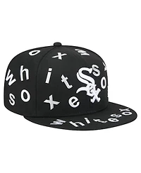 New Era Men's Black Chicago White Sox Team Confetti 59FIFTY Fitted Hat