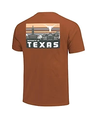 Image One Men's Texas Orange Texas Longhorns Striped Campus Skyline T-Shirt
