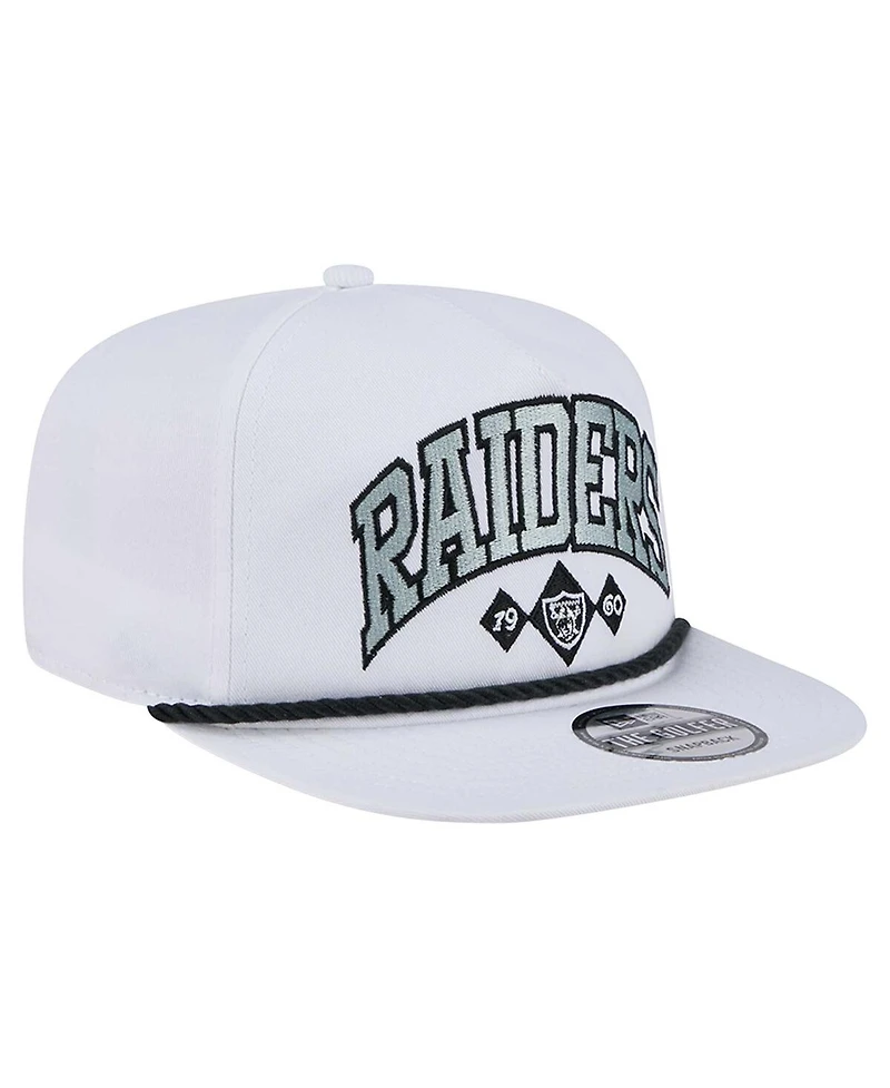 New Era Men's White Las Vegas Raiders Diamond Golfer Snapback Hat