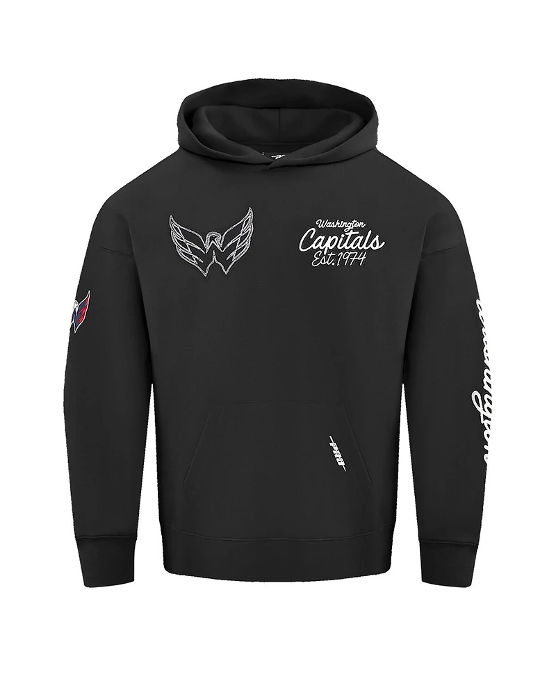 Pro Standard Men's Black Washington Capitals Paint the City Pullover Hoodie