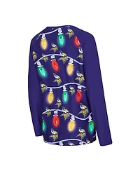 Concepts Sport Women's Purple Minnesota Vikings Garland Knit Raglan Long Sleeve T-Shirt Pants Set