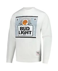 Mitchell & Ness x Bud Light Men's White Cincinnati Bengals The Crest Pullover Sweatshirt