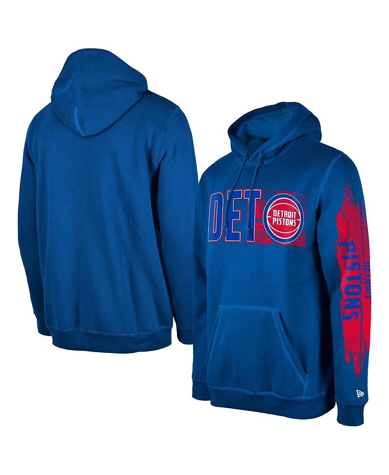 New Era Men's Detroit Pistons Red Tip-Off Collection Pullover Hoodie