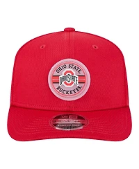 New Era Men's Scarlet Ohio State Buckeyes Patched 9SEVENTY Stretch-Snap Adjustable Hat