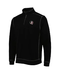 Tommy Bahama Men's Black Florida State Seminoles Sport Tobago Bay Tri-Blend Mock Neck Half-Zip Jacket