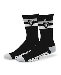 Starter Men's and Women's Las Vegas Raiders Team Color Two-Stripe Crew Socks