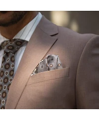 Elizabetta Men's Pascal - Double Sided Silk Pocket Square for Men