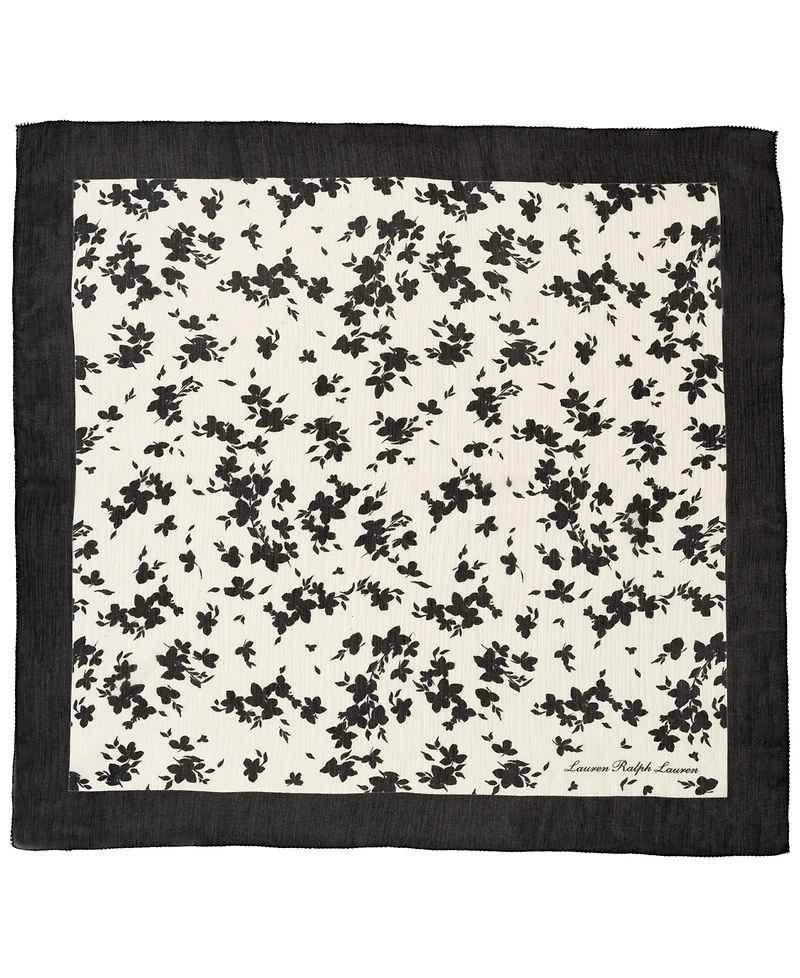 Lauren Ralph Lauren Contrast Floral Square Scarf