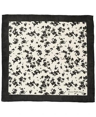 Lauren Ralph Lauren Contrast Floral Square Scarf