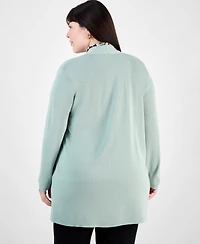 Anne Klein Plus Napa Open-Front Cardigan