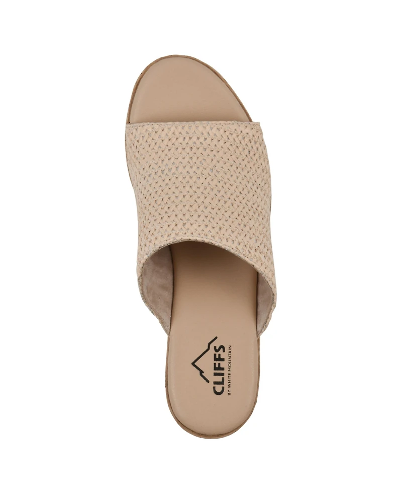 Cliffs by White Mountain Women's Biando Wedge Slip-On Sandals