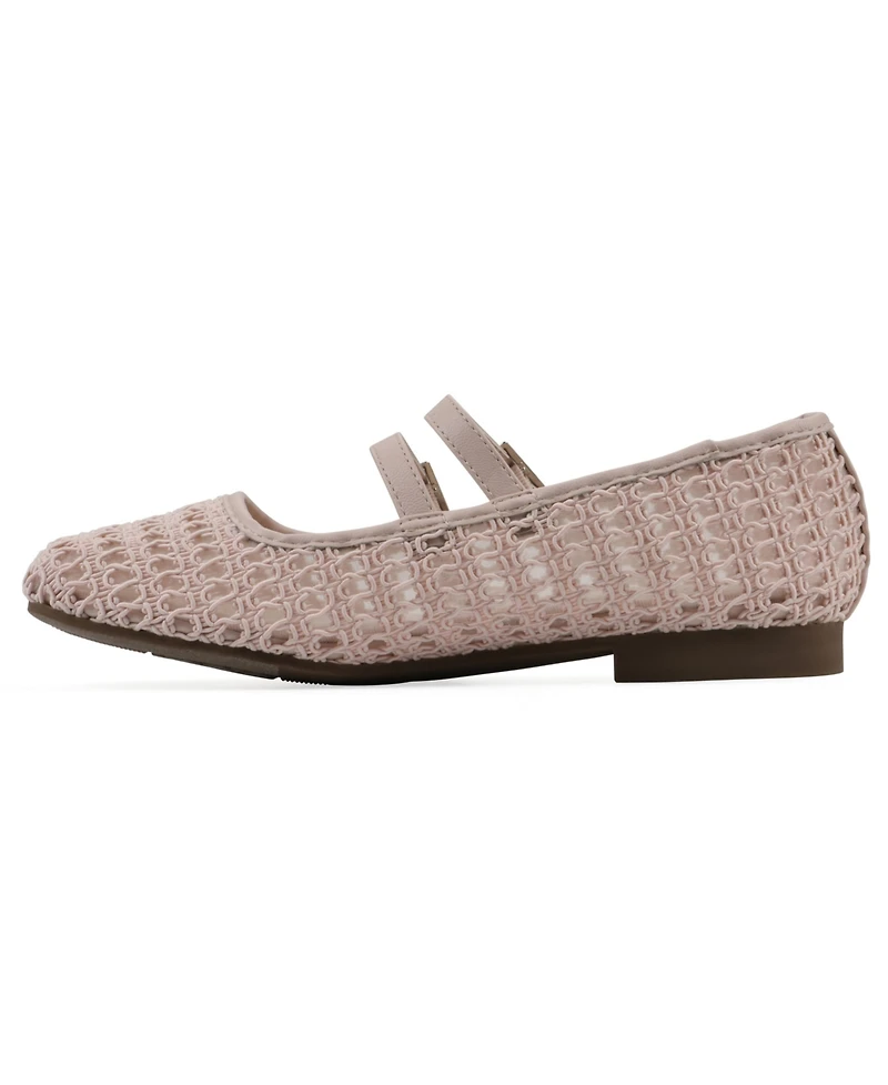 Cliffs by White Mountain Women's Besnik Mary Jane Round Toe Flats