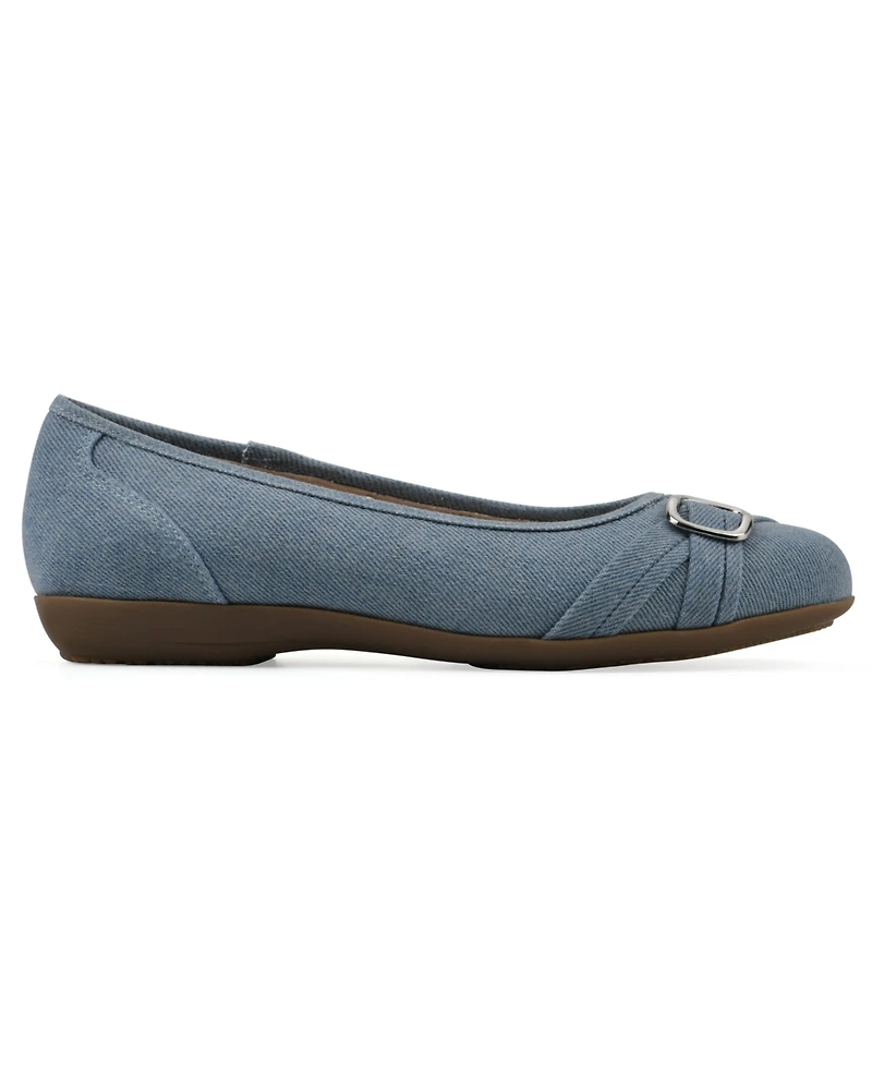Cliffs by White Mountain Women's Calming Round Toe Ballet Flats