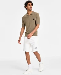 Hugo by Hugo Boss Men's Cotton-Blend Logo Relaxed Polo Sweater