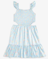 With Jules Big Girl Flutter Shoulder Cut-Out Dress