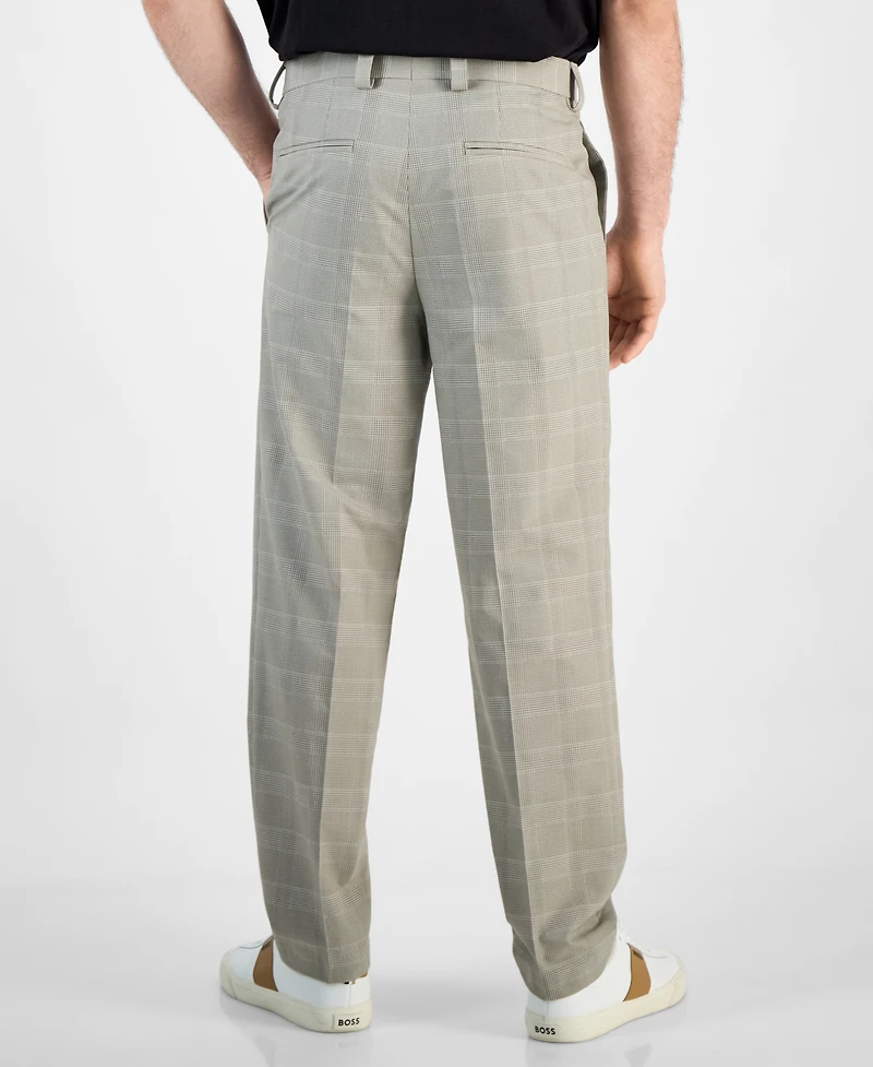 Hugo Boss Men's Theodor Slim-Fit Plaid Pleated Pants