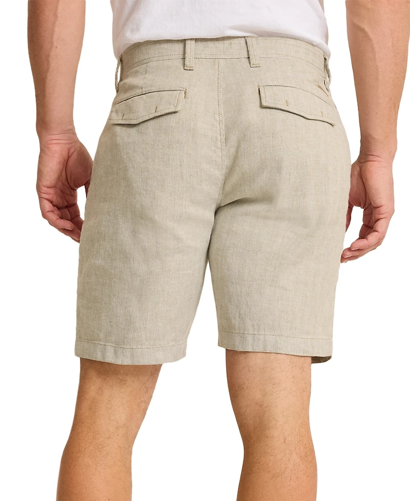 Tommy Bahama Men's Beach Coast Flat-Front Linen 9" Shorts