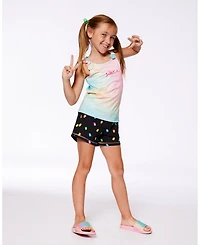 Deux par Deux Toddler Girls Tank Top With Knots Multicolored Tie Dye - Toddler|Child