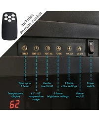 Cozy Warmth Indoor Electric Fireplace Insert - Modern Horizontal Recessed Mount
