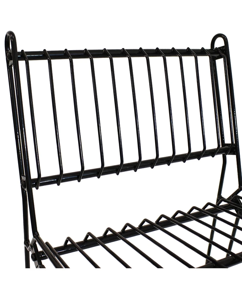 Indoor/Outdoor Furniture Steel Wire Bar-Height Dining Chair - Black